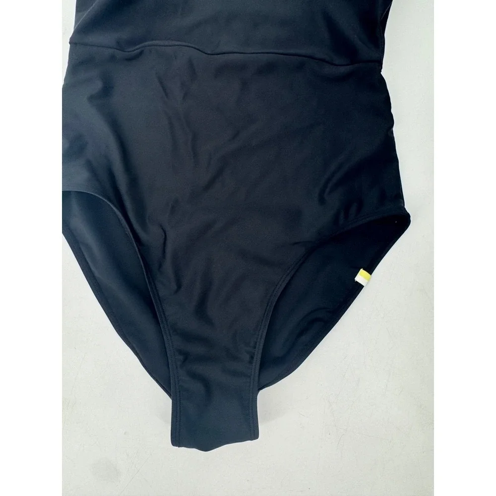 Summersalt One Piece Swimsuit Women Size 4 Black Square Neck Adjustable Straps